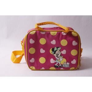 90s Disney Minnie Mouse Purse or Lunch Bag with Crossbody Strap STAINS ~ 260324